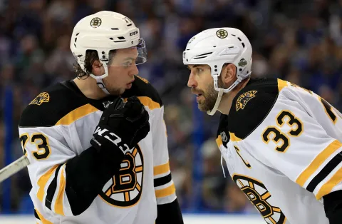 Charlie McAvoy & Zdeno Chára