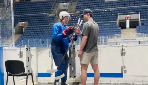 Juraj Slafkovský a Trevor Zegras