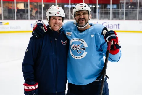 Nicklas Bäckstrom a Alexander Ovečkin