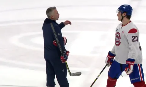 Martin St-Louis a Juraj Slafkovský