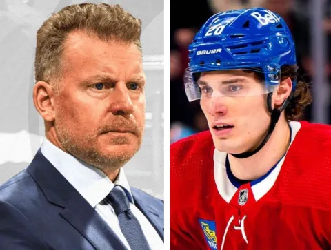 Daniel Alfredsson a Juraj Slafkovský