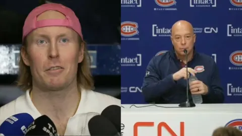 Patrik Laine a Kent Hughes