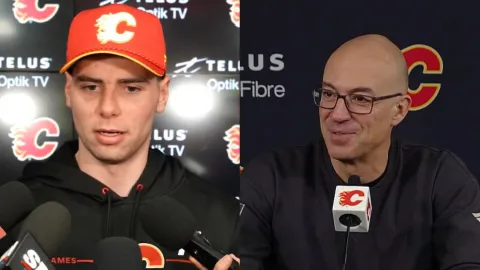 Šimon Nemec a tréner Ryan Huska